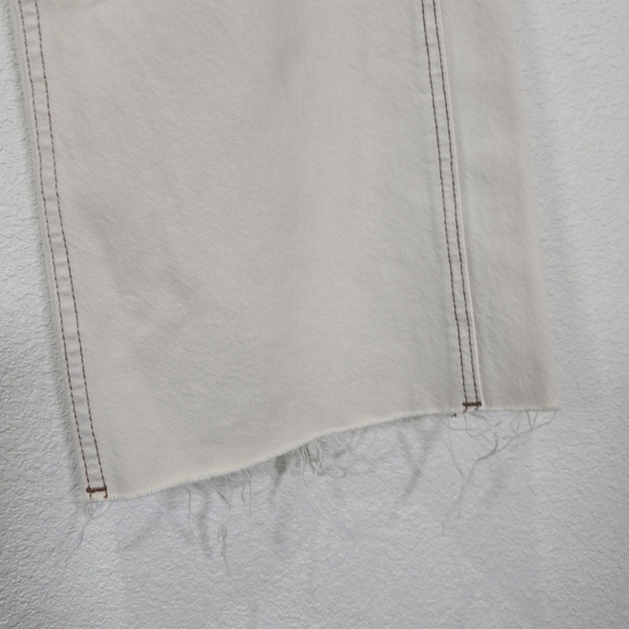 NWT Pacsun Size 26 Wide Leg Carpenter Pants Jeans Utility Loose High Waist‎ Bone - Picture 5 of 11